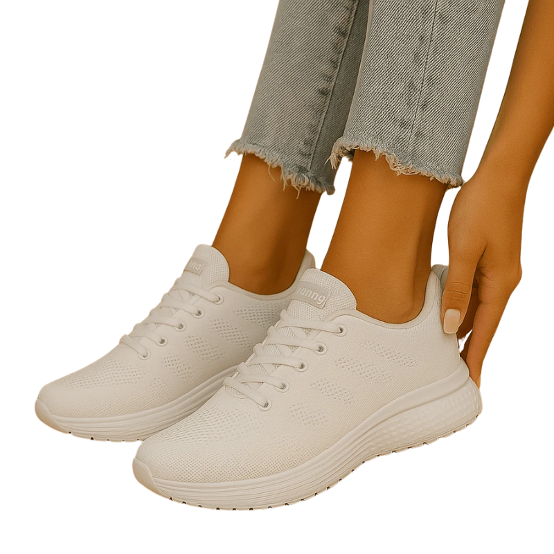 Damen Sneaker Atmungsaktiv Textil 4 cm Sohle