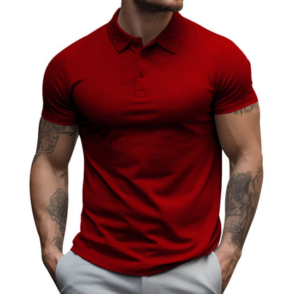 Herren Slim Fit Kurzarm Poloshirt aus Baumwolle