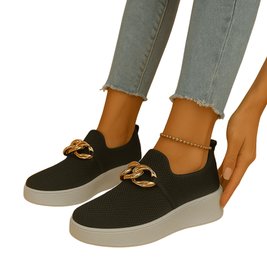 Damen Schuhe Leder Bequeme Sommerschuhe mit Stützender Sohle