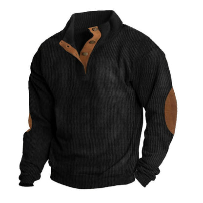Herren Sweatshirt mit Stehkragen und langen Ärmeln für Outdoor-Aktivitäten