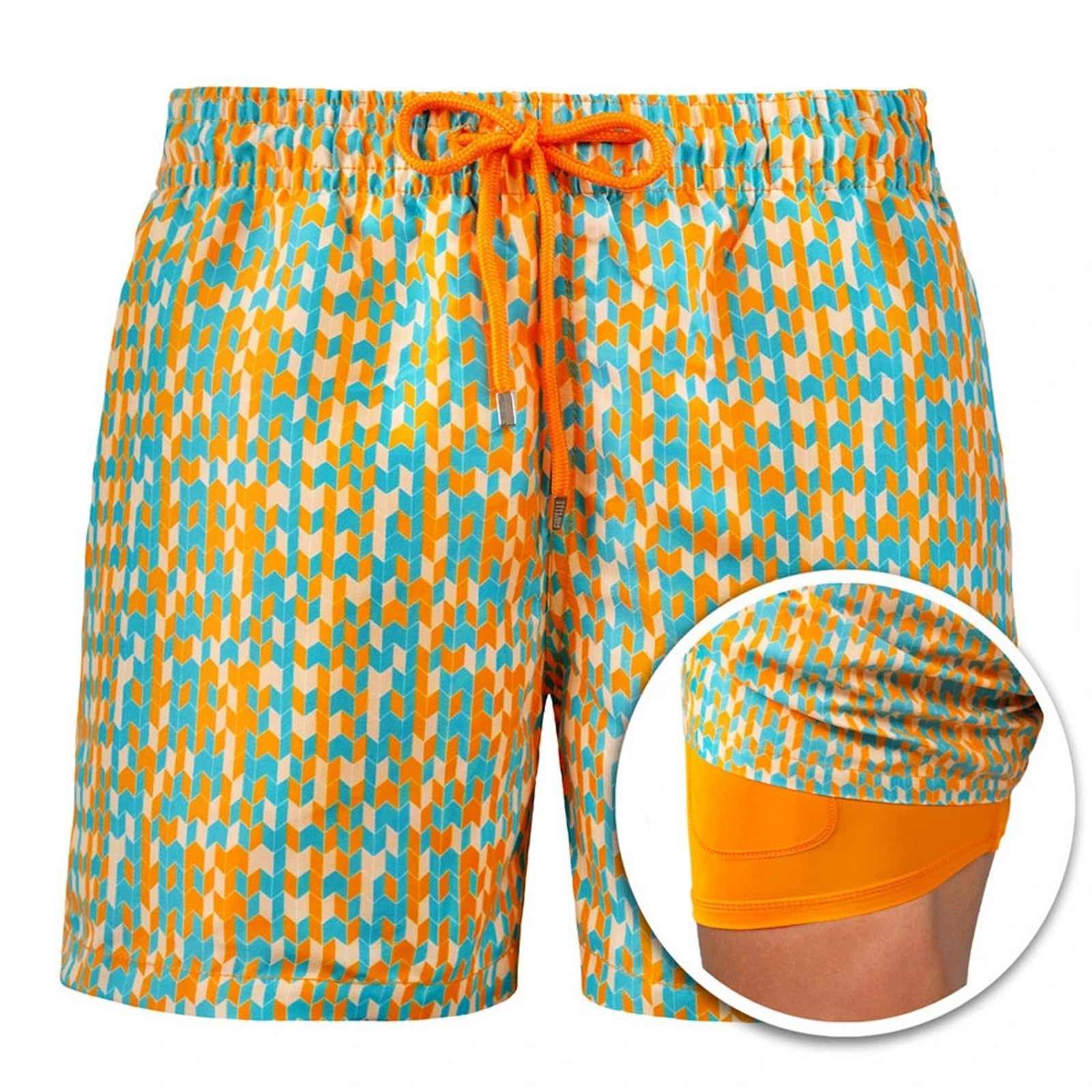 Herren Badeshorts mit Innenfutter und elastischem Kordelzug