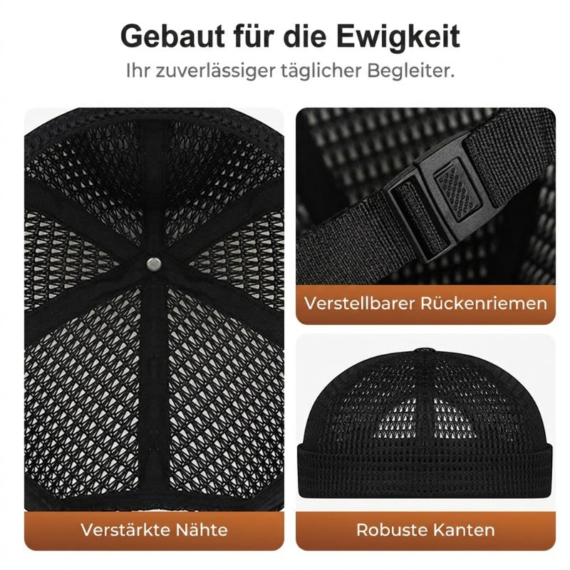 Leichte Kappe aus atmungsaktivem Mesh ohne Schirm