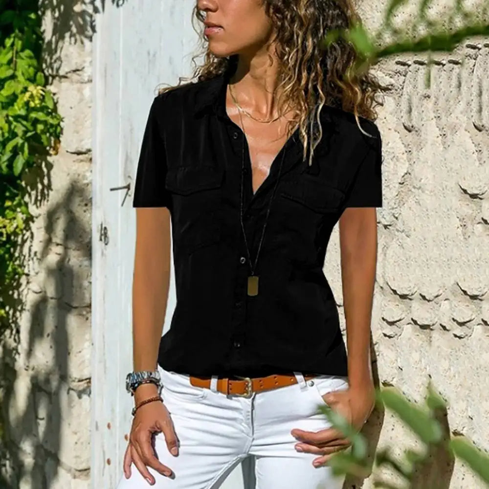 Damen Bluse kurzarm elegant