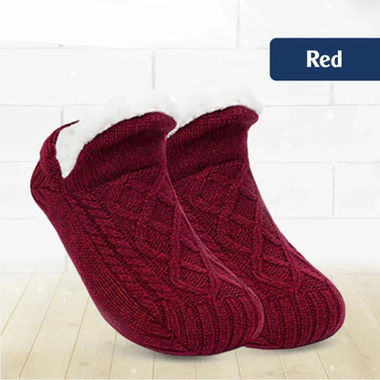 Fleecegefütterte Rutschfeste Thermo-Hausschuh-Socken-Kaufe 2 Stücke erhalte kostenlosen Versand
