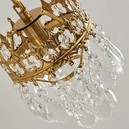 Klassische Kristall Wandleuchte mit warmem LED-Licht