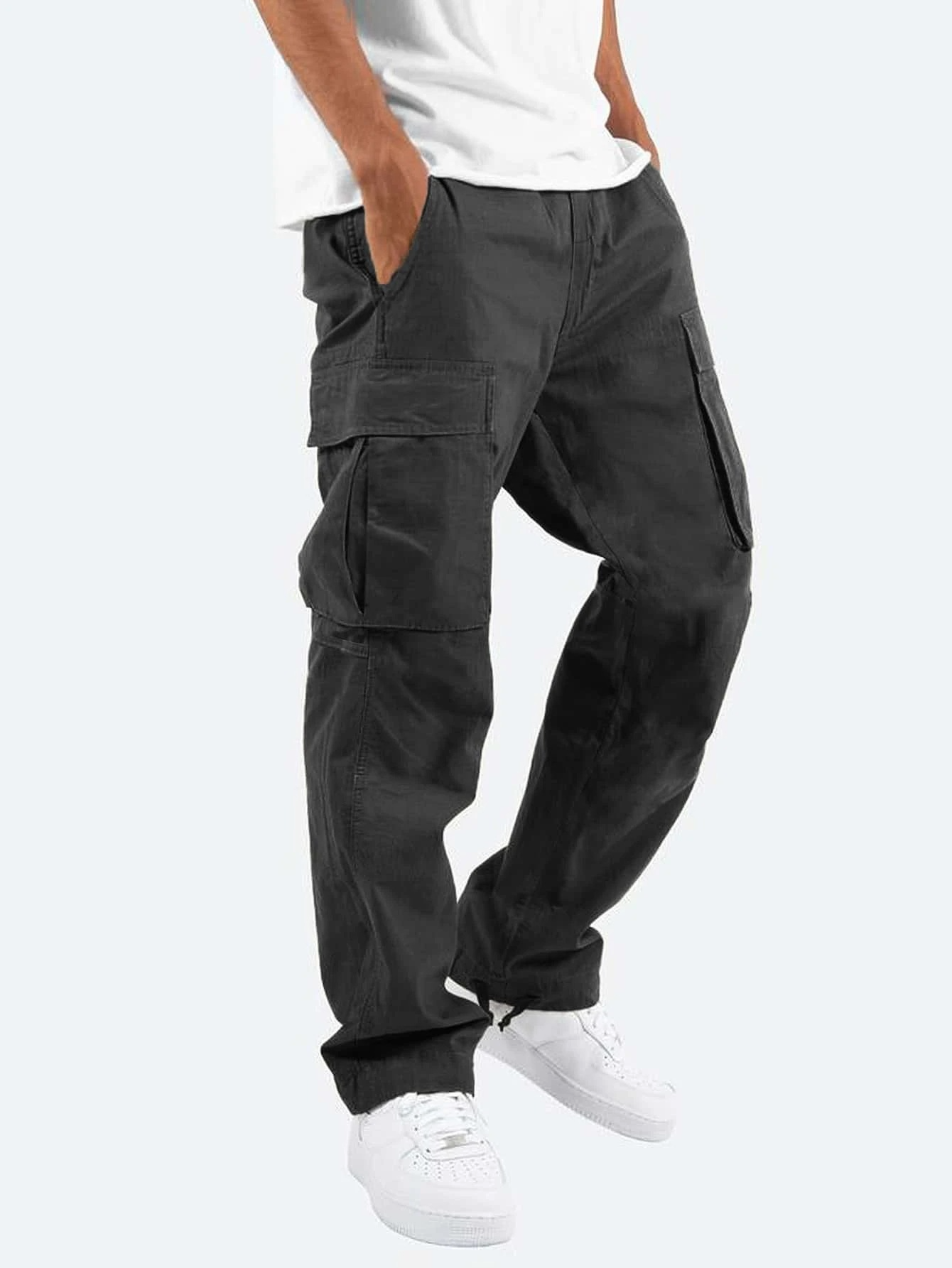 Herren Cargo-Hose aus Baumwolle mit Seitentaschen – Lockerer Schnitt für Alltag & Freizeit