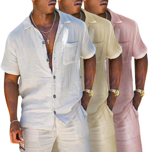 Zweiteiliges Herren Set aus Leinen – Stilvoller Sommer-Look