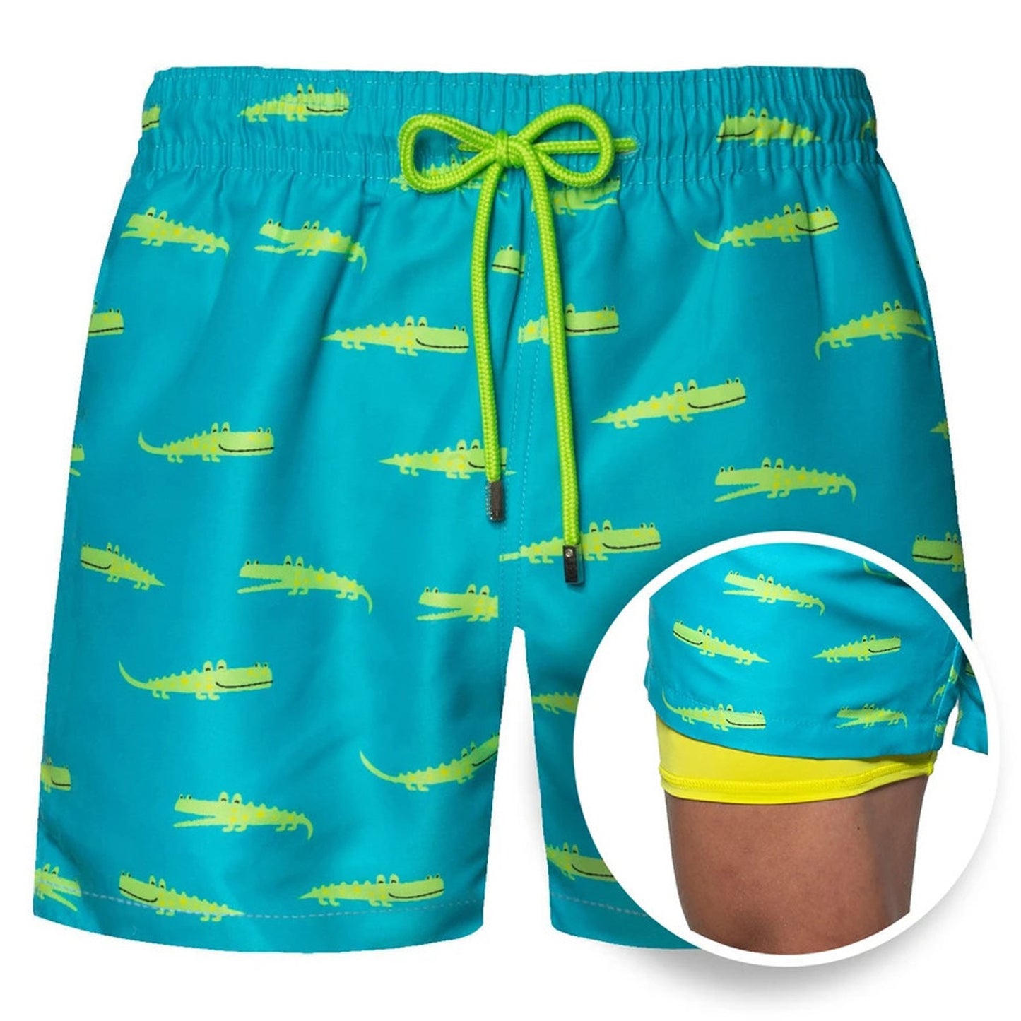 Herren Badeshorts mit Innenfutter und elastischem Kordelzug