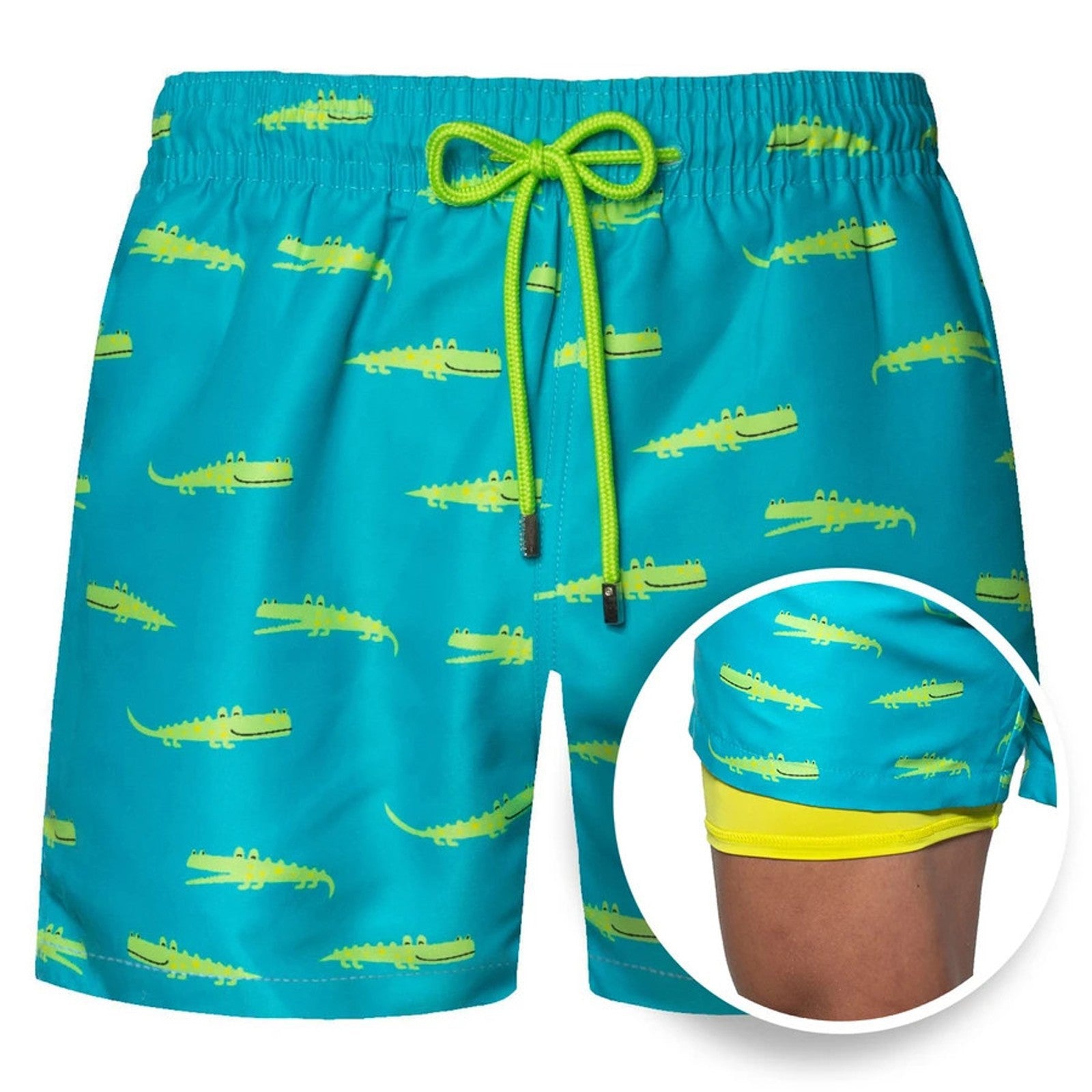 Herren Badeshorts mit Innenfutter und elastischem Kordelzug