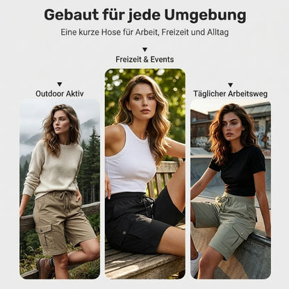 Cargo-Shorts für Damen – schnelltrocknend mit praktischen Taschen – bequem & funktional für Freizeit & Reise