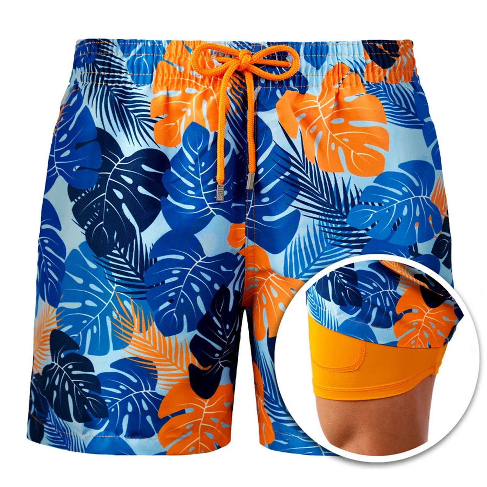 Herren Badeshorts mit Innenfutter und elastischem Kordelzug