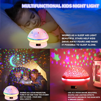 GlowLight – Magischer Sternenprojektor mit 16 Farbe & Timerfunktion