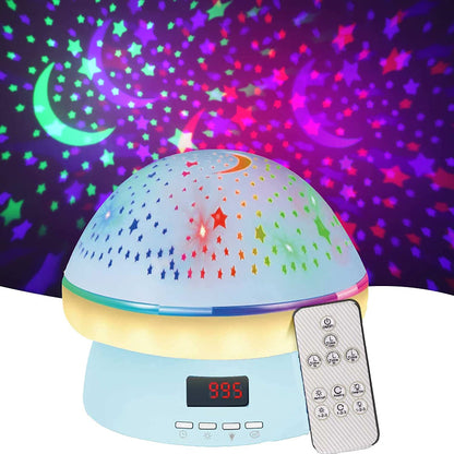 GlowLight – Magischer Sternenprojektor mit 16 Farbe & Timerfunktion