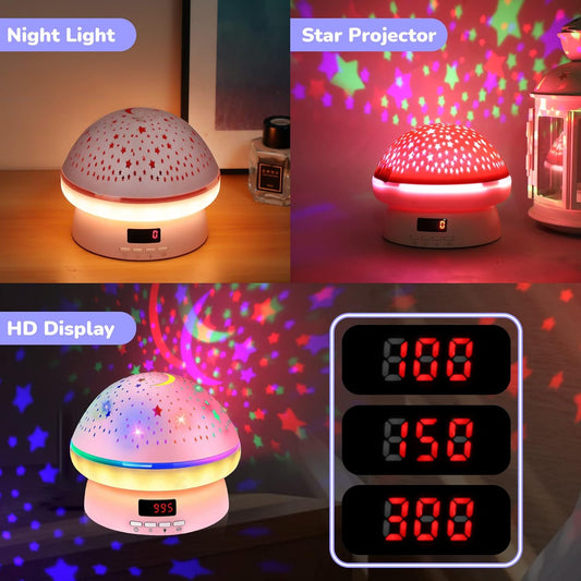 GlowLight – Magischer Sternenprojektor mit 16 Farbe & Timerfunktion