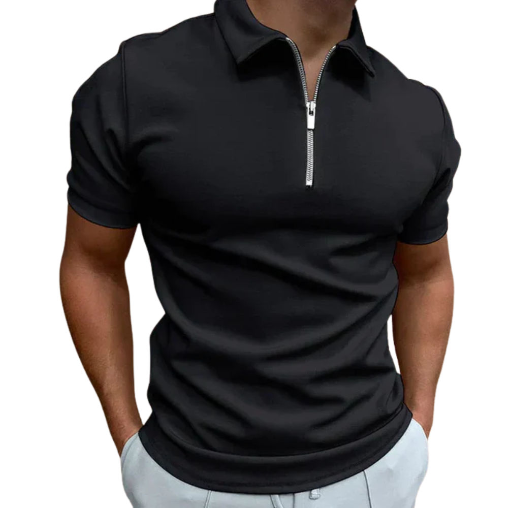 Herren Polo Shirt mit Reißverschluss