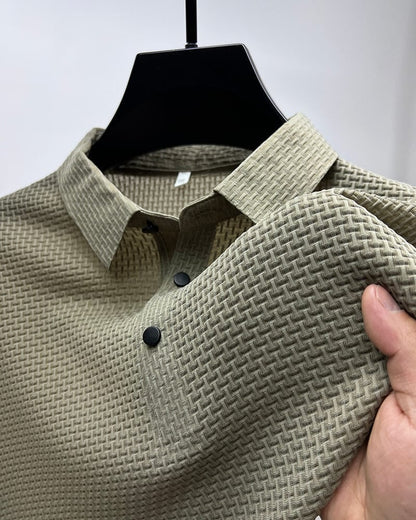 ⌛ Nur noch 3 Tage – 50 % auf alles! ⏰ Herren Polo-Shirt mit Kurzarm – Hemdkragen, Farbabrieb-freier Stoff, Vielseitig für Alltag & Büro