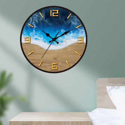 Holzoptik Wanduhr mit