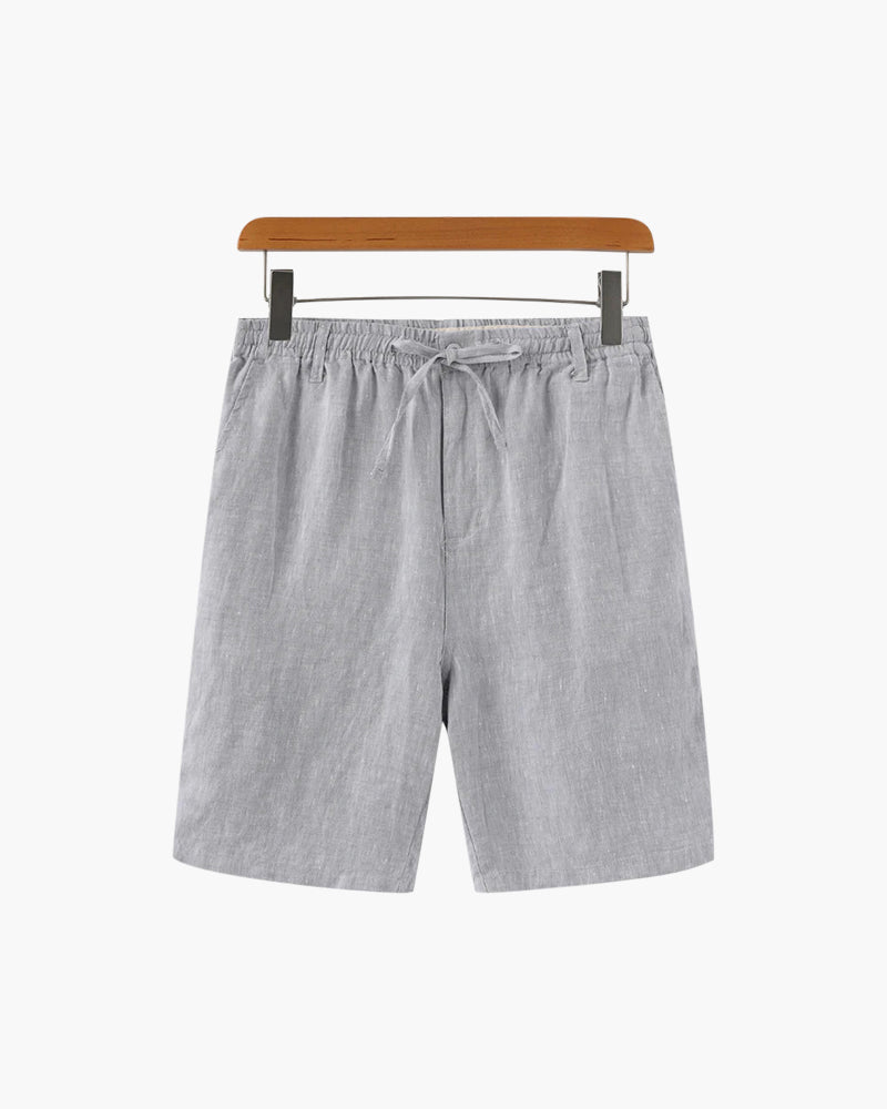 Herren Leinen-Shorts mit Kordelzug
