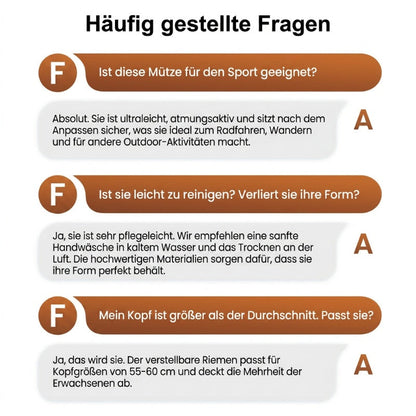 Leichte Kappe aus atmungsaktivem Mesh ohne Schirm