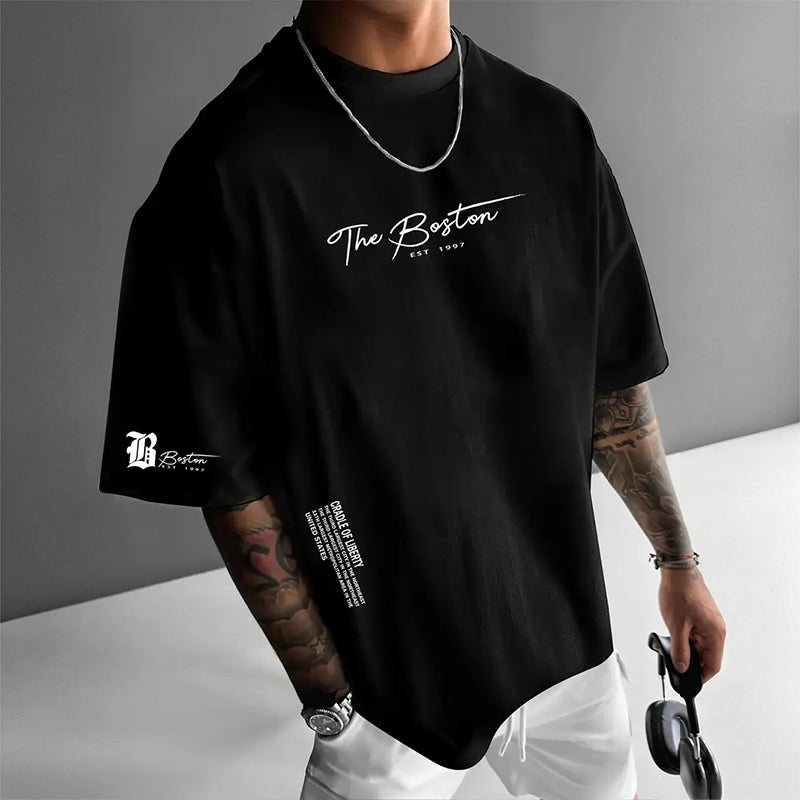 👕🏙️ 50% RABATT JETZT! Herren Urban Style Loose Fit T-Shirt – Premium Baumwollmix, Lässiger Oversize-Schnitt & Grafikdruck ✨