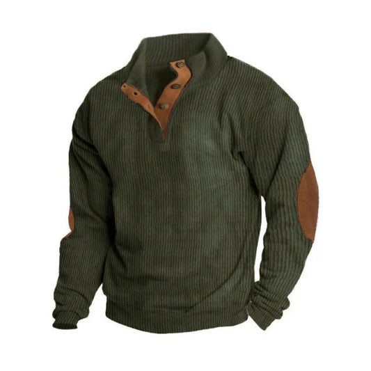 Herren Sweatshirt mit Stehkragen und langen Ärmeln für Outdoor-Aktivitäten