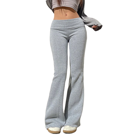 Damen Yoga Stretch Schlaghose mit hohem Bund