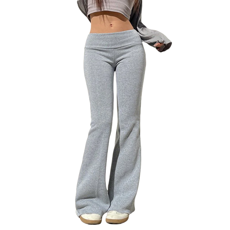 Damen Yoga Stretch Schlaghose mit hohem Bund