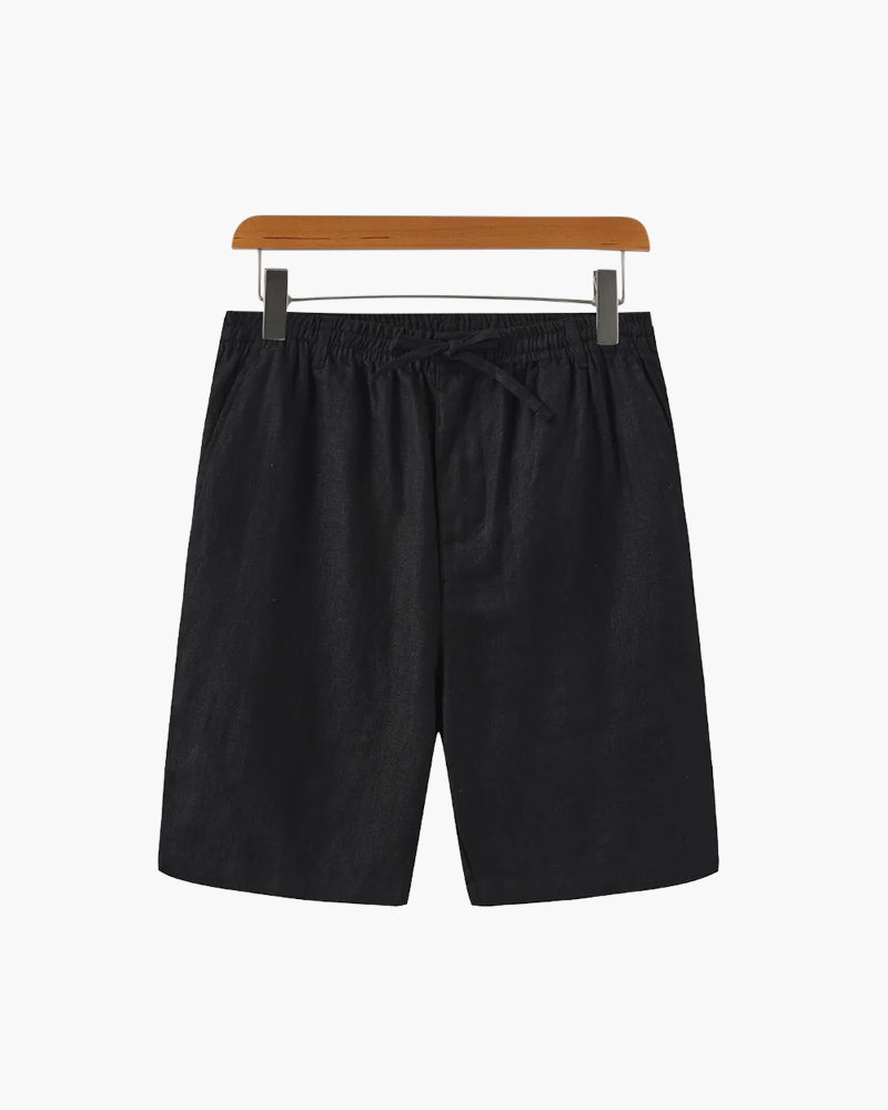 Herren Leinen-Shorts mit Kordelzug