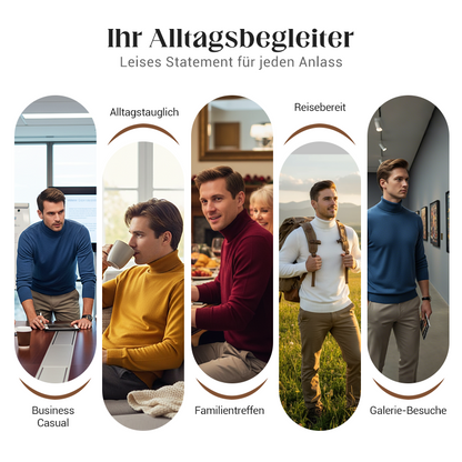 ⏳ Letzter Tag: 50 % auf das gesamte Sortiment!⏰ Premium Kaschmirpulli Herren Einfarbig - Weiches Wohlfühlgarn mit Moderner Passform für Business & Freizeit 👔