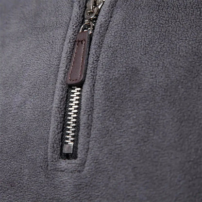 Arne | Fleecegefüttertes Sweatshirt mit hohem Kragen und verstellbarem Saum