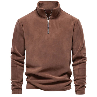 Arne | Fleecegefüttertes Sweatshirt mit hohem Kragen und verstellbarem Saum