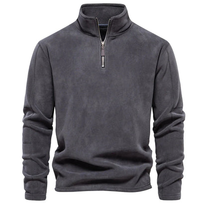 Arne | Fleecegefüttertes Sweatshirt mit hohem Kragen und verstellbarem Saum