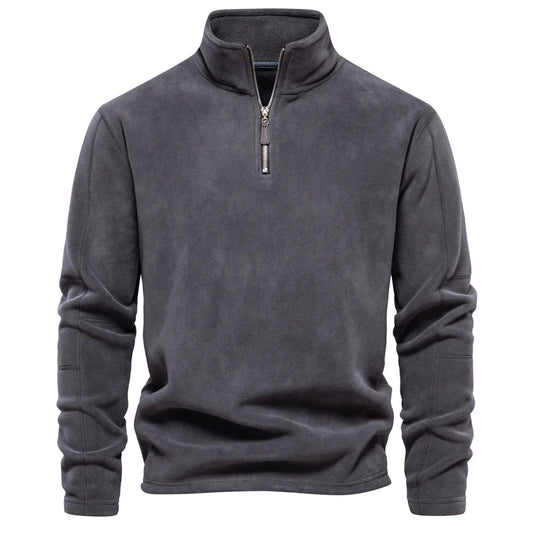 Arne | Fleecegefüttertes Sweatshirt mit hohem Kragen und verstellbarem Saum