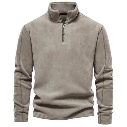 Arne | Fleecegefüttertes Sweatshirt mit hohem Kragen und verstellbarem Saum