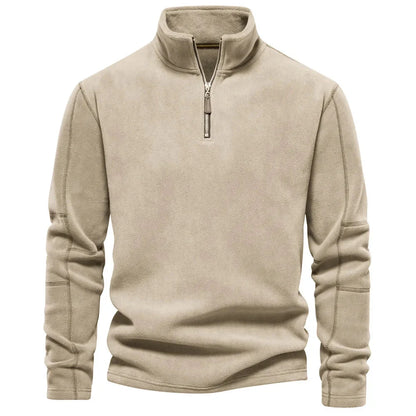 Arne | Fleecegefüttertes Sweatshirt mit hohem Kragen und verstellbarem Saum