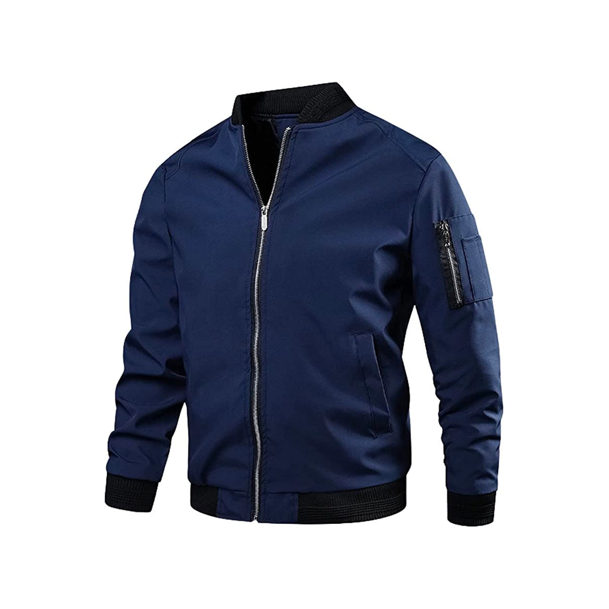 Leichte Herren Bomberjacke mit Ärmeltasche und Reißverschluss