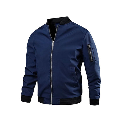 Leichte Herren Bomberjacke mit Ärmeltasche und Reißverschluss
