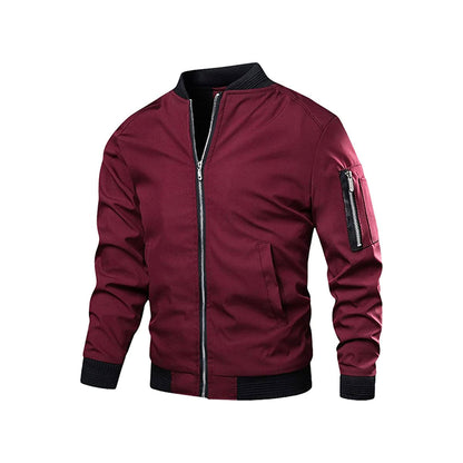 Leichte Herren Bomberjacke mit Ärmeltasche und Reißverschluss