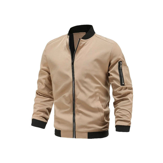 Leichte Herren Bomberjacke mit Ärmeltasche und Reißverschluss
