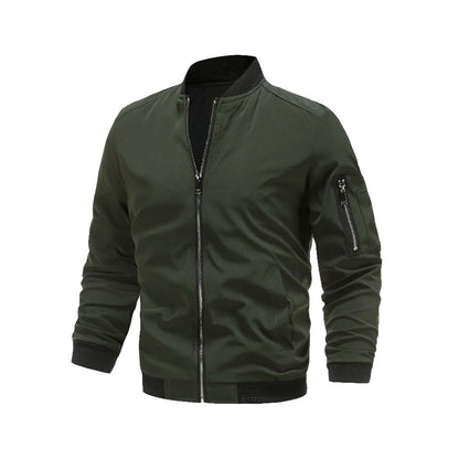 Leichte Herren Bomberjacke mit Ärmeltasche und Reißverschluss