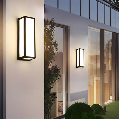 Moderne schwarze Hardware wasserdichte LED -Wandleuchte im Freien