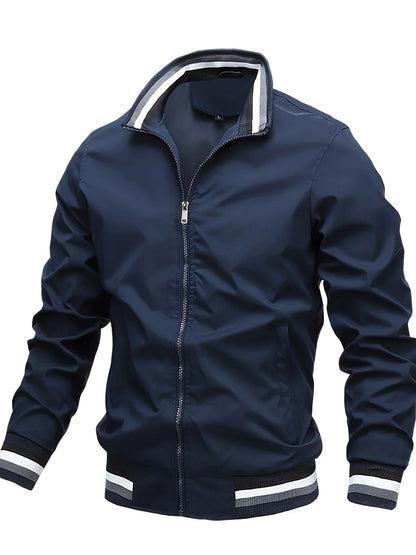 Herren Übergangsjacke mit Kragen aus Polyester für Alltag Sportlich