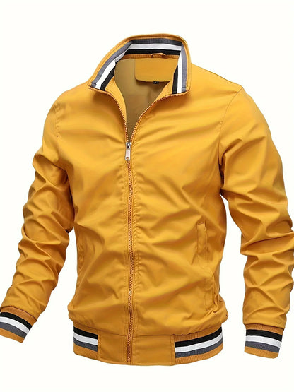 Herren Übergangsjacke mit Kragen aus Polyester für Alltag Sportlich
