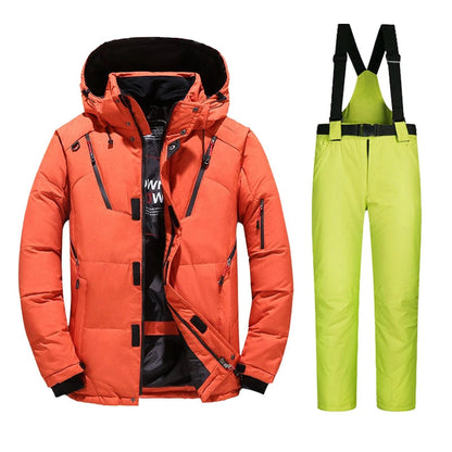 Herren Skianzug Thermo Set wasserdicht mit Skijacke
