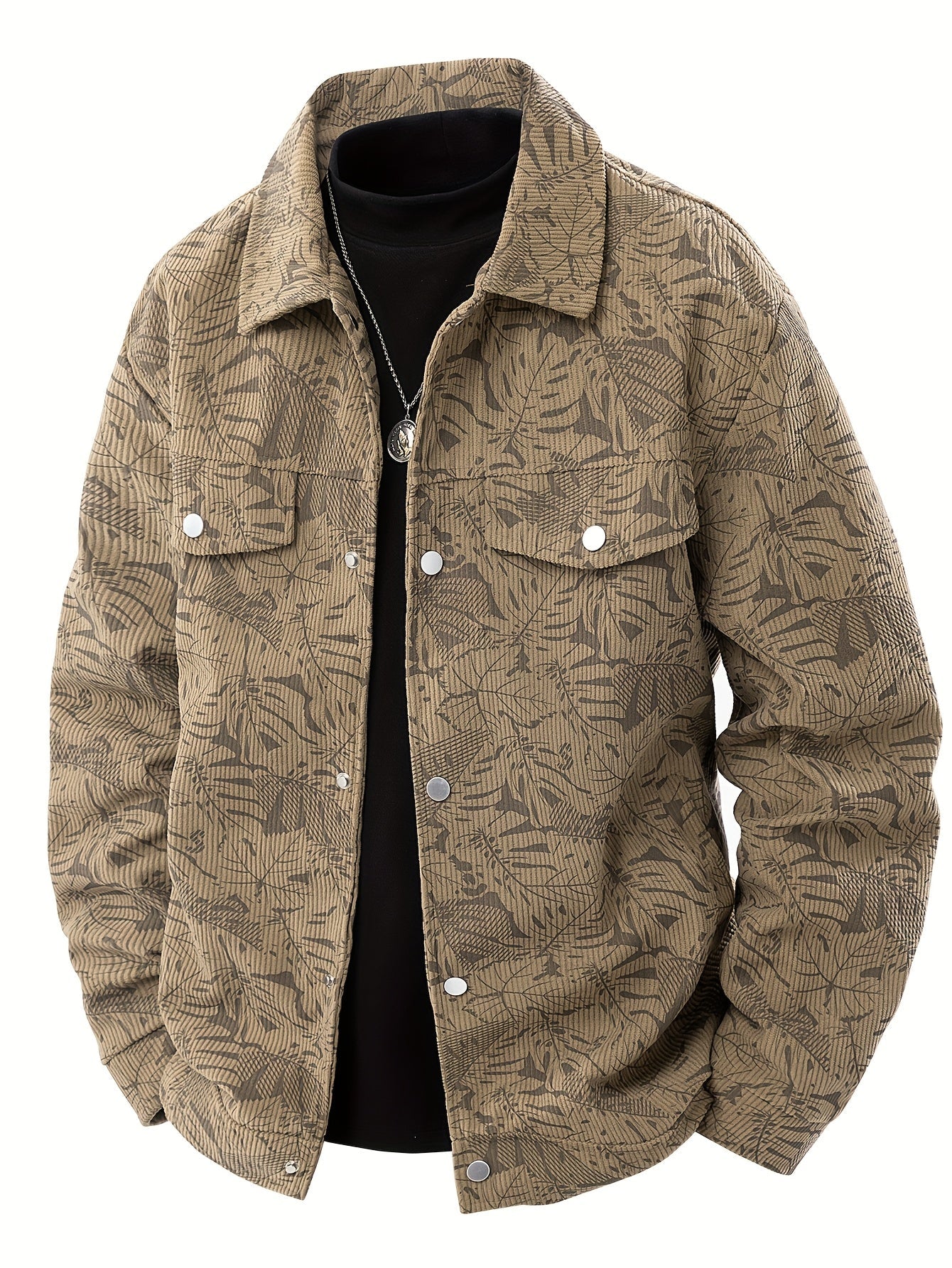 Lässige Herren Cordjacke mit Muster