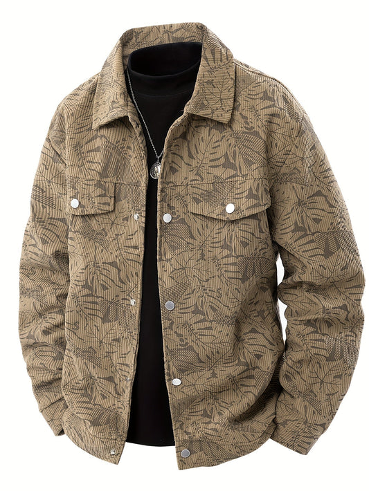 Lässige Herren Cordjacke mit Muster