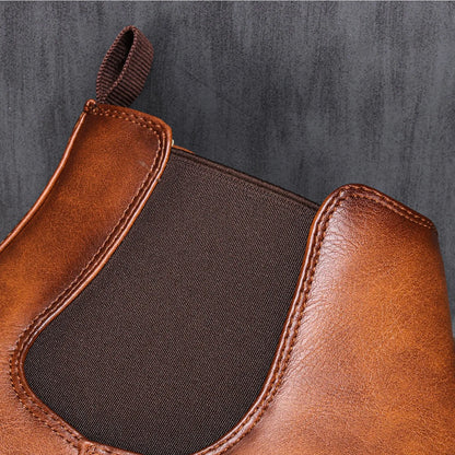 Eleganter Herren Chelsea-Stiefel aus Leder