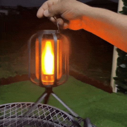 Solarlaterne mit Flammeneffekt für Außenbereich