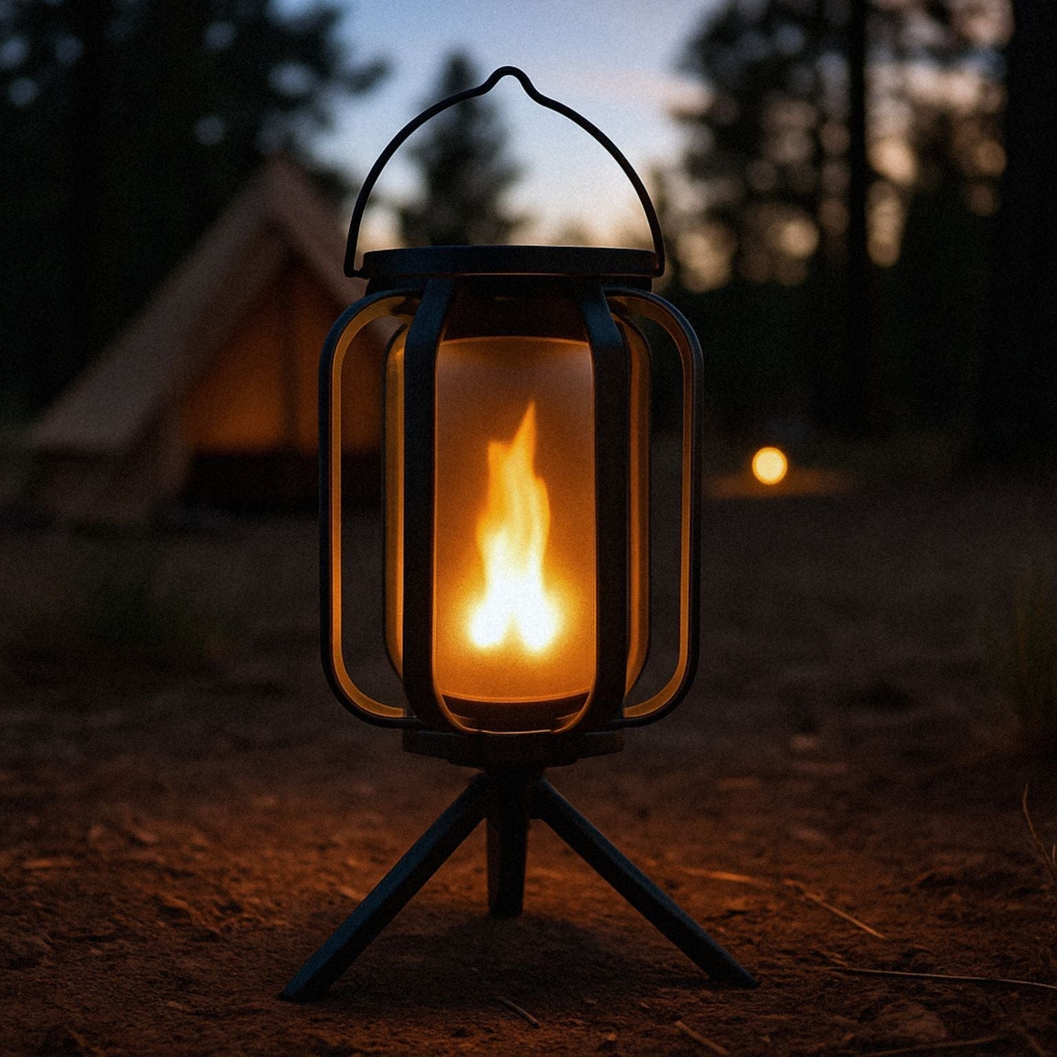 Solarlaterne mit Flammeneffekt für Außenbereich