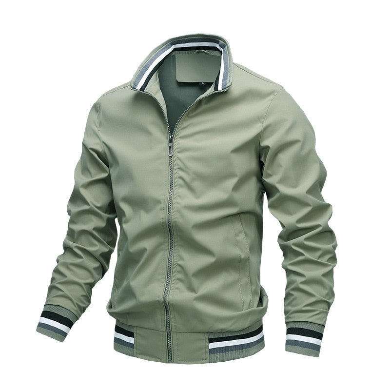 Leichte Herren Übergangsjacke mit Reißverschluss und Kontrastdetails